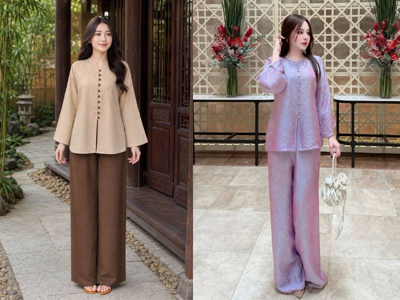 các mẫu áo bà ba hiện đại