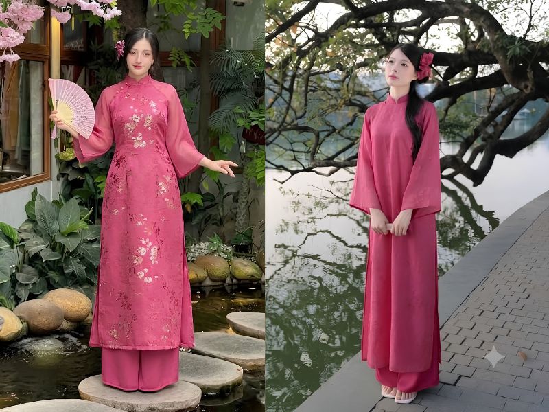 áo dài màu hồng cánh sen mặc với quần màu gì áo dài màu hồng cánh sen mặc với quần màu gì