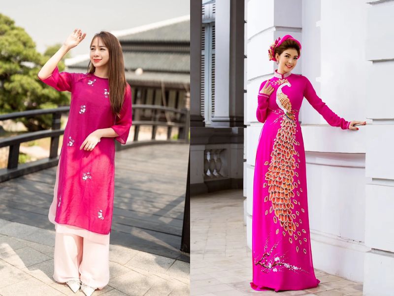 áo dài màu hồng cánh sen mặc với quần màu gì áo dài màu hồng cánh sen mặc với quần màu gì