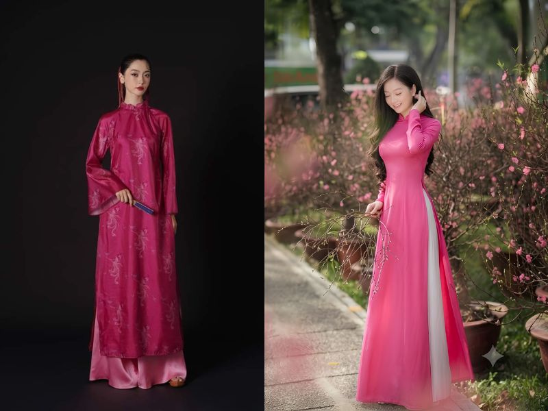 áo dài màu hồng cánh sen mặc với quần màu gì áo dài màu hồng cánh sen mặc với quần màu gì