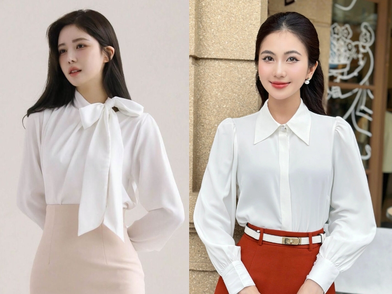 So với sơ mi, áo blouse có thiết kế mềm mại, thoải mái hơn