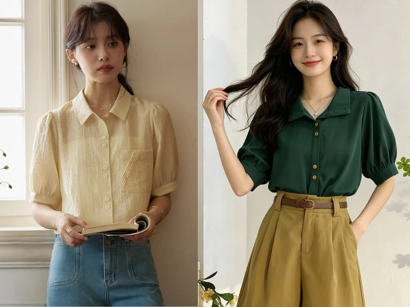Nên sơ vin áo để trông cân đối hơn