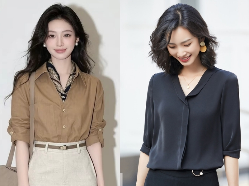 Nếu người đầy đặn bạn nên mặc áo cổ V tối màu