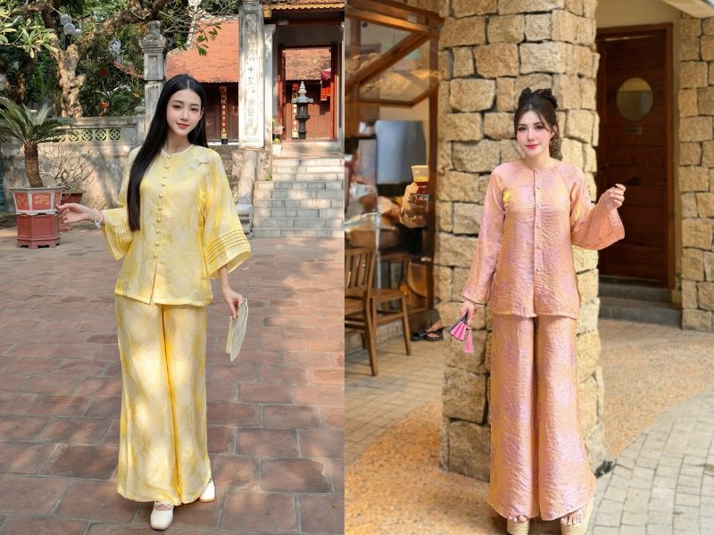 các mẫu áo bà ba hiện đại