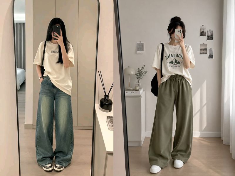 cách bỏ áo thun nửa trong nửa ngoài nữ