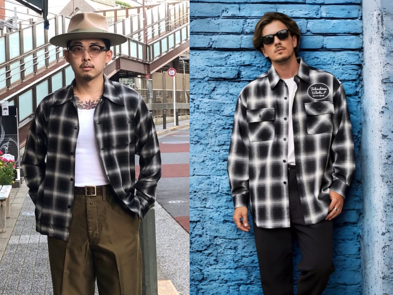 Phong cách Chicano gắn liền với áo sơ mi flannel kẻ caro