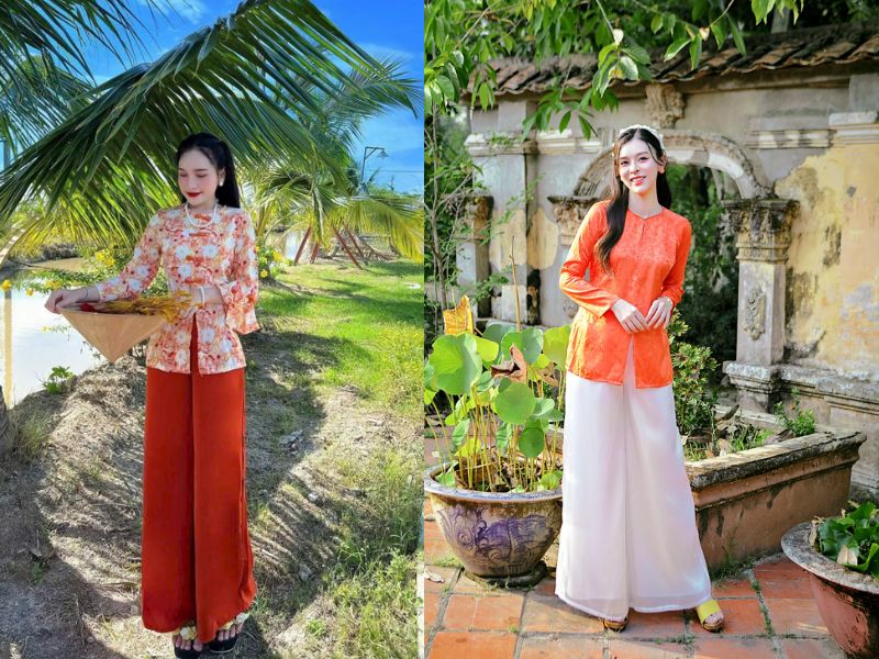 các mẫu áo bà ba hiện đại