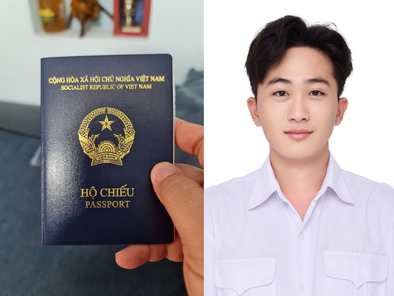 Chụp ảnh hộ chiếu với áo màu trắng