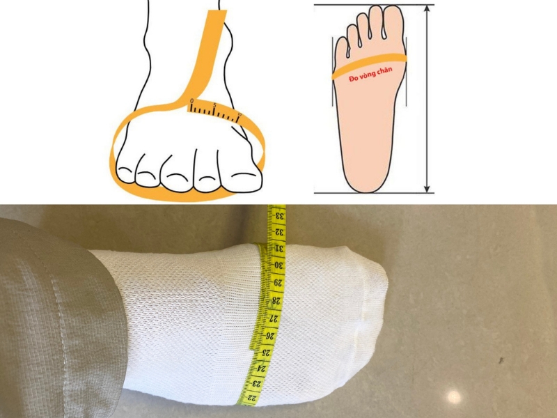 Đo chiều rộng bàn chân để chọn size giày dép