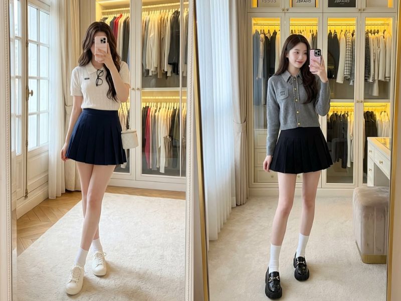 mặc chân váy ngắn nên đi giày gì mặc chân váy ngắn nên đi giày gì