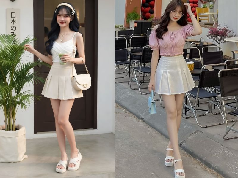 mặc chân váy ngắn nên đi giày gì mặc chân váy ngắn nên đi giày gì