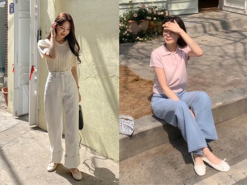 Giày búp bê giúp tạo điểm nhấn