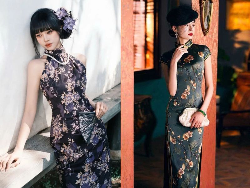 mặc sườn xám đi giày gì