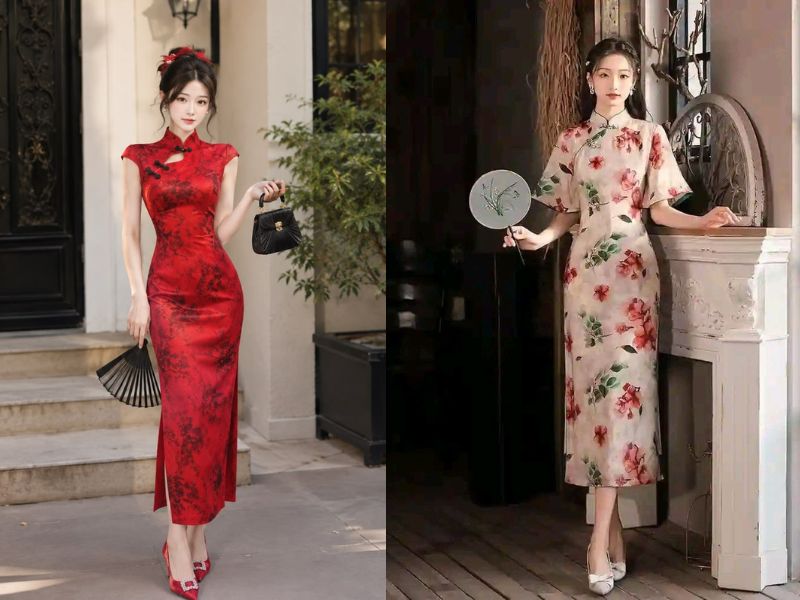 mặc sườn xám đi giày gì