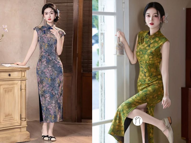 mặc sườn xám đi giày gì