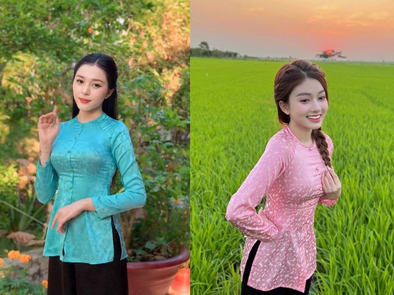 các mẫu áo bà ba hiện đại