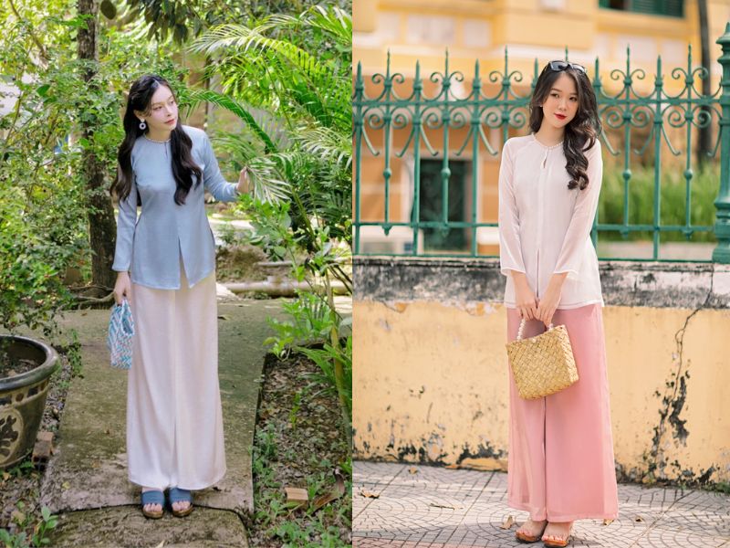 các mẫu áo bà ba hiện đại