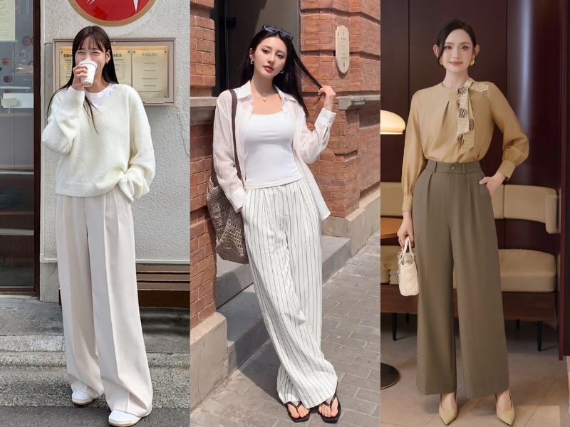 Phái nữa ưa thích các mẫu quần ống suông đẹp nhất