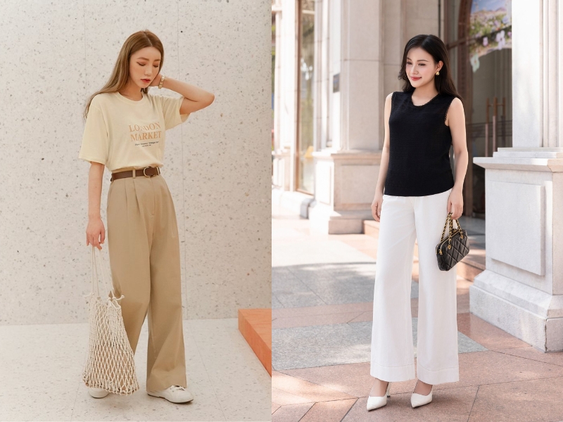Độ dài quần vừa phải nếu dáng nhỏ nhắn