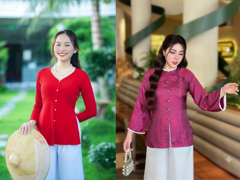 các mẫu áo bà ba hiện đại