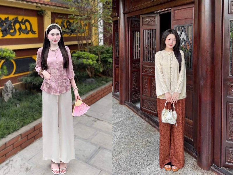 các mẫu áo bà ba hiện đại