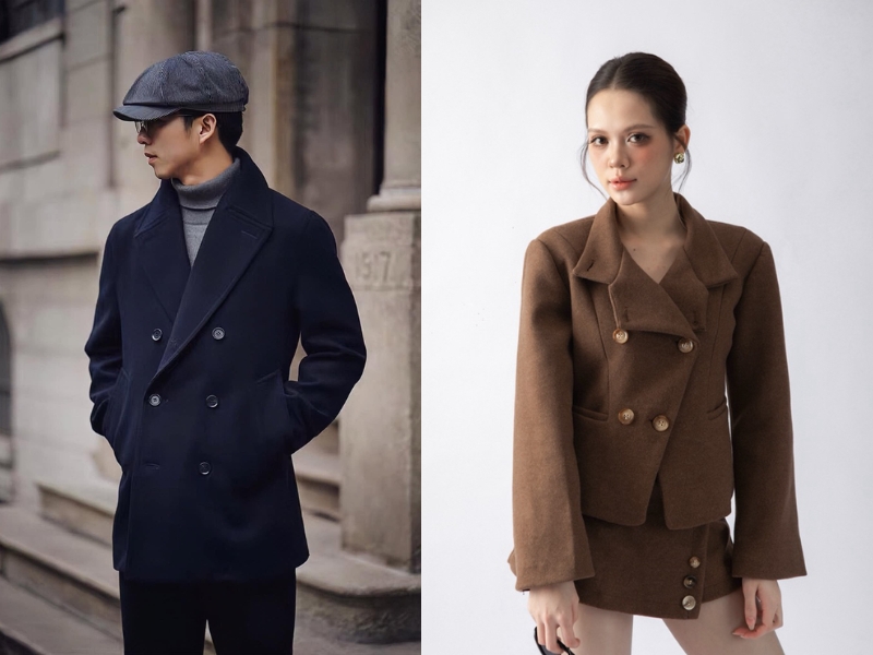 Peacoat có chiều dài ngắn nên người mặc trông gọn hơn