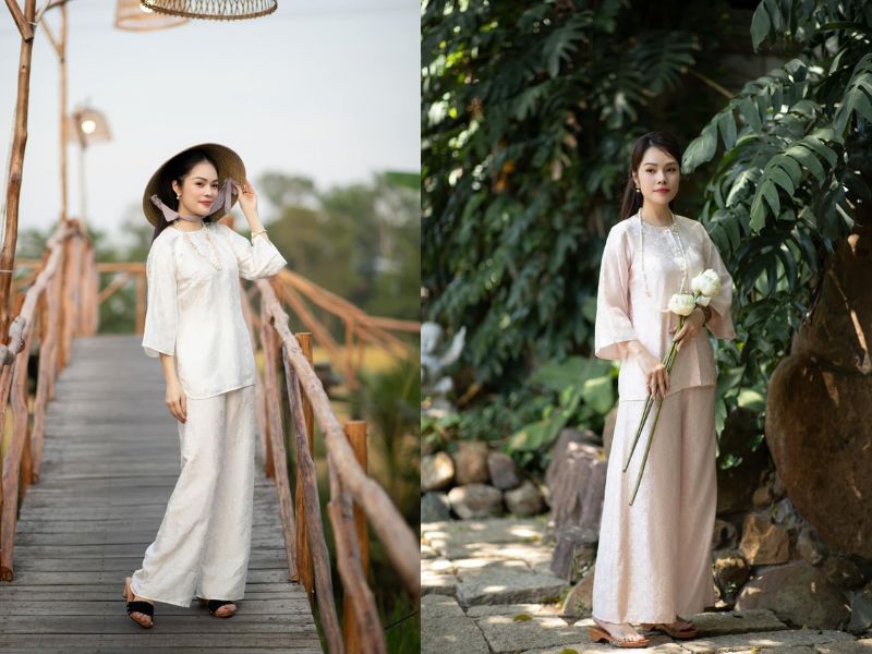 các mẫu áo bà ba hiện đại