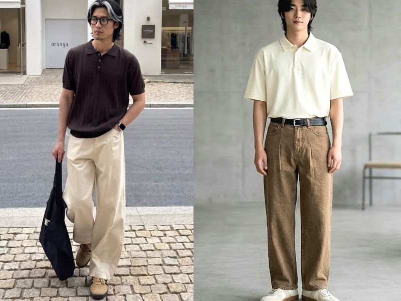 quần ống suông đi với giày gì nam