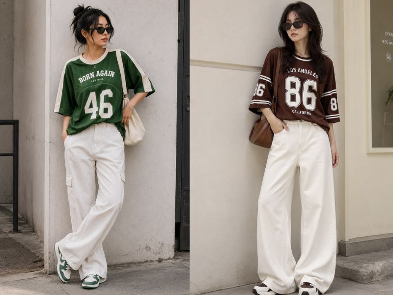 cách bỏ áo thun nửa trong nửa ngoài nữ